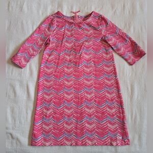 Vineyard Vines girls size Small or 7/8 3/4 sleeve water color whale tale dress